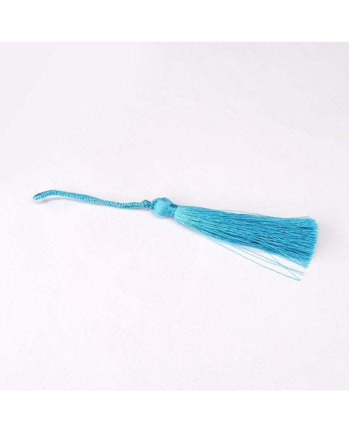 10 Adet - İpek Püskül 7-8 cm - Mavi