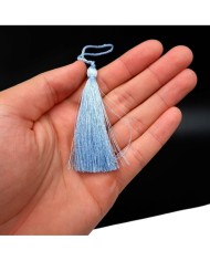 10 ADET - İPEK PÜSKÜL 7-8 CM - BEBE MAVİSİ
