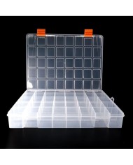 Şeffaf Boncuk Kutusu Organizer Mono Kilitli - 40 Gözlü