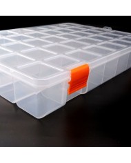 Şeffaf Boncuk Kutusu Organizer Mono Kilitli - 40 Gözlü