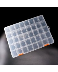 Şeffaf Boncuk Kutusu Organizer Mono Kilitli - 40 Gözlü