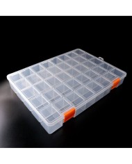 Şeffaf Boncuk Kutusu Organizer Mono Kilitli - 40 Gözlü