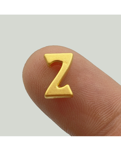 "Z" Mini Harfler Lak Kaplama Gold - 3 Adet