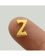 "Z" Mini Harfler Lak Kaplama Gold - 3 Adet