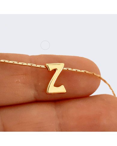 "Z" Mini Harfler Lak Kaplama Gold - 3 Adet