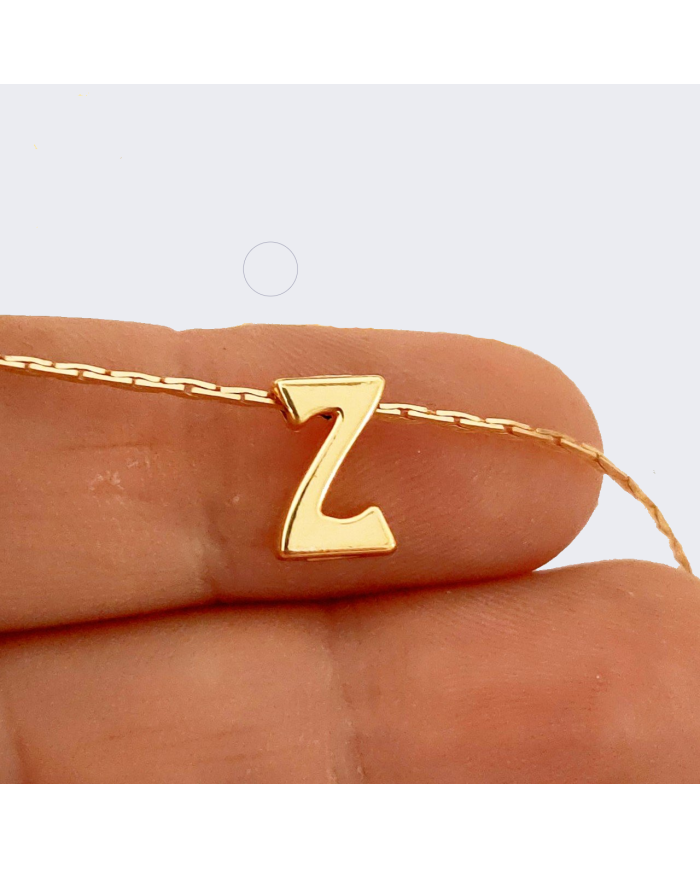 "Z" Mini Harfler Lak Kaplama Gold - 3 Adet