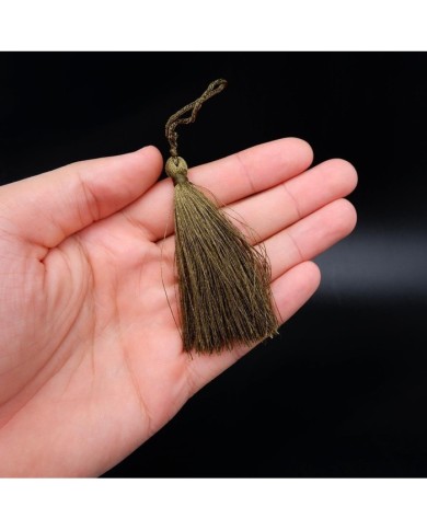 30 ADET - İPEK PÜSKÜL 7-8 CM - kahverengi