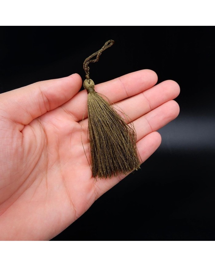 30 ADET - İPEK PÜSKÜL 7-8 CM - kahverengi