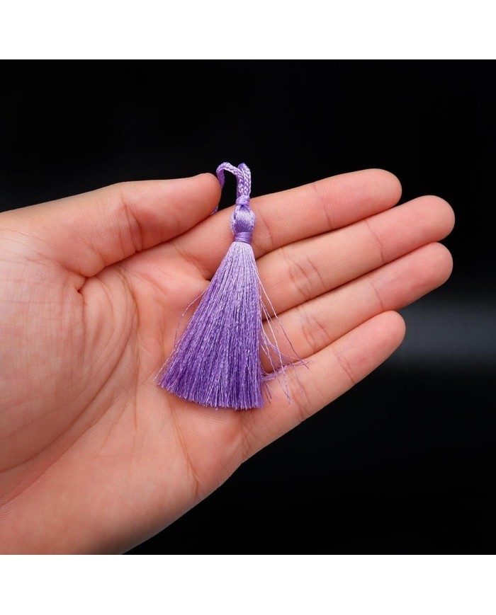 30 ADET - İPEK PÜSKÜL 7-8 CM - LİLA