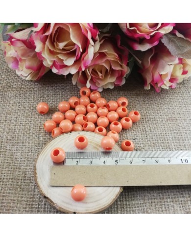 Plastik İnci Boncuk - Mercan 10 mm - 1 Kg