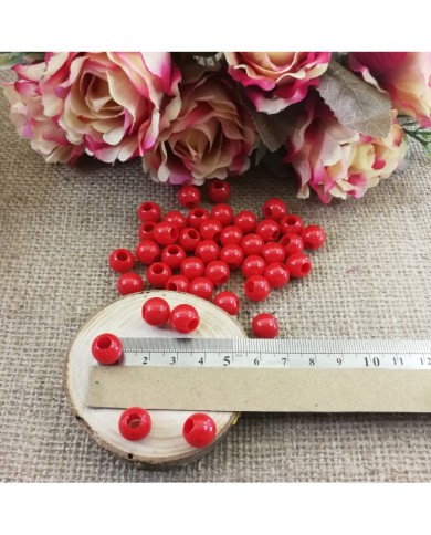 Plastik İnci Boncuk - Kırmızı 10 mm - 1 Kg