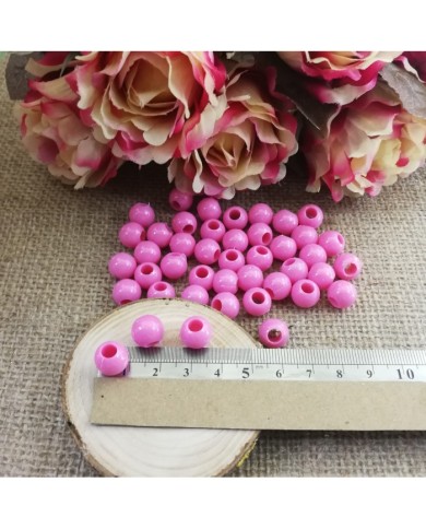 Plastik İnci Boncuk - Pembe 10 mm - 1 Kg