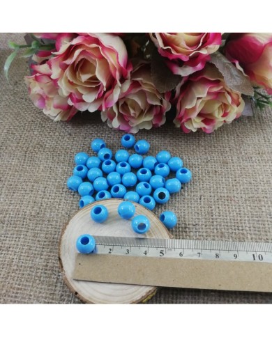 Plastik İnci Boncuk - Turkuaz 10 mm - 1 Kg