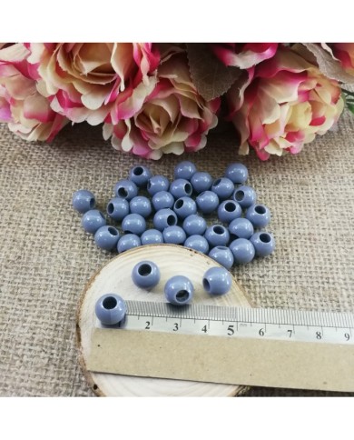 Plastik İnci Boncuk - Duman Mavisi 10 mm - 1 Kg