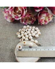 Plastik İnci Boncuk - Krem Rengi 10 mm - 1 Kg