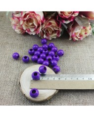 Plastik İnci Boncuk - Koyu Mor 14 mm - 1 Kg