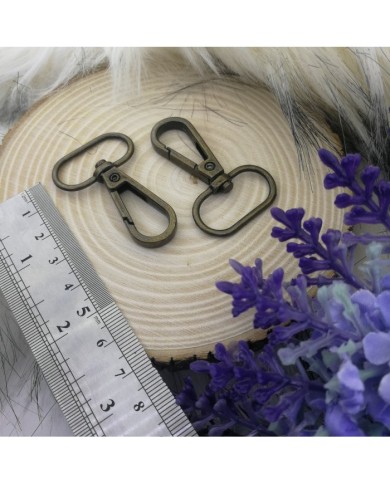 Papağan Yandan Yaylı Metal Antik Gri 10 Çift