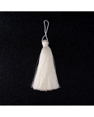 12cm İPEK Püskül - Beyaz - 10 adet