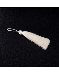 12cm İPEK Püskül - Beyaz - 30 adet