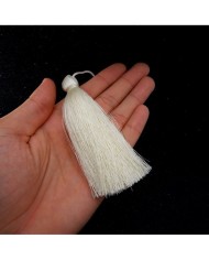 12cm İPEK Püskül - Beyaz - 30 adet