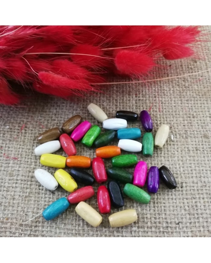 Ahşap Boncuk Arpa İnce Yassı - 1 Kilogram Lacivert