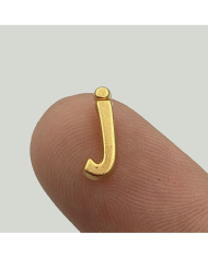 "J" Mini Harfler Lak Kaplama Gold - 3 Adet
