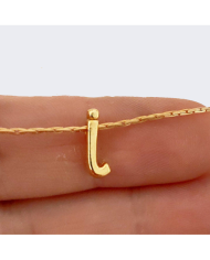 "J" Mini Harfler Lak Kaplama Gold - 3 Adet