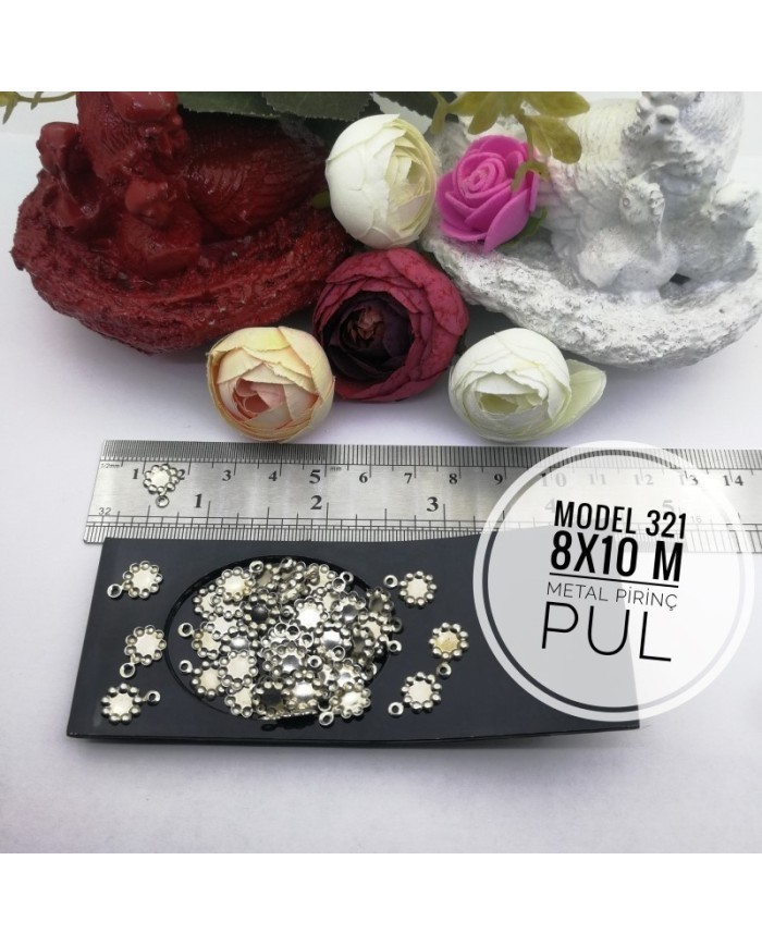 Metal Pirinç Pul - M321 8x10 mm  -1Kg