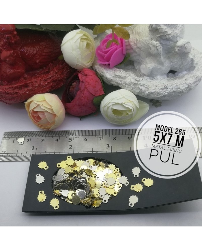 Metal Pirinç Pul - M265 -  5x7 mm  1Kg