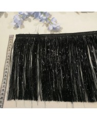 5 Metre - Simli Saçak 20 cm - Siyah