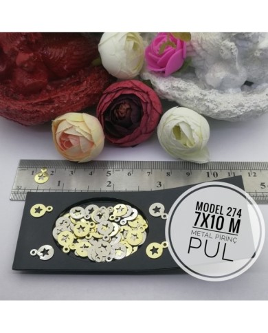 Metal Pirinç Pul - M274  - 7x10 mm 1Kg