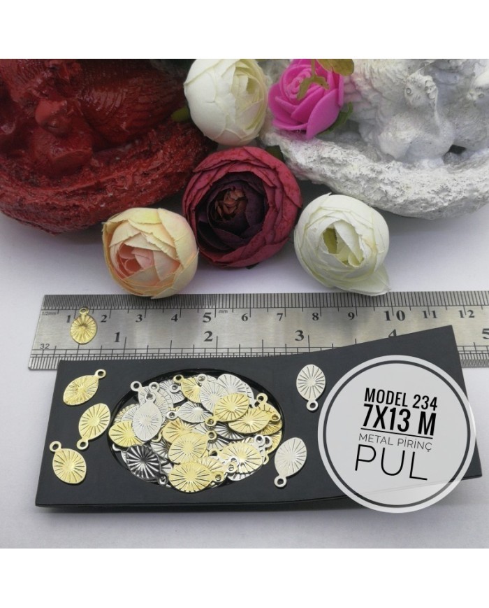 Metal Pirinç Pul - M234 -  7x13 mm  1KG