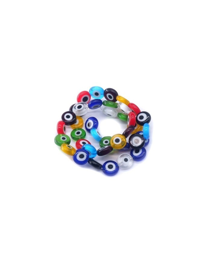 Cam Nazar Boncuk -Karışık- 8x4mm