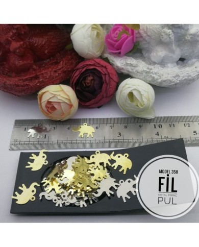 Metal Pirinç Pul - M358  FİL -1Kg