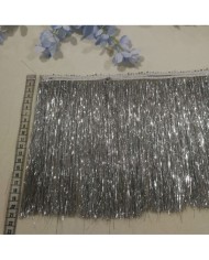10 Metre - Simli Saçak 20 cm - Siyah