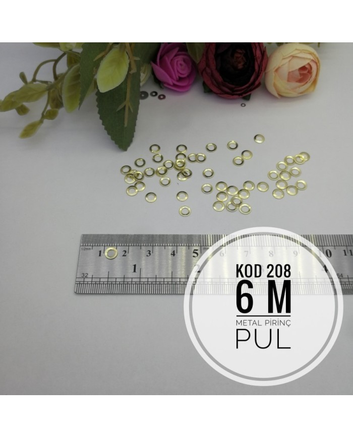 Metal Pirinç Pul - M208 - 6mm  1Kg