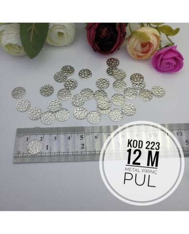 Metal Pirinç Pul - M223 -  12mm  - 1Kg