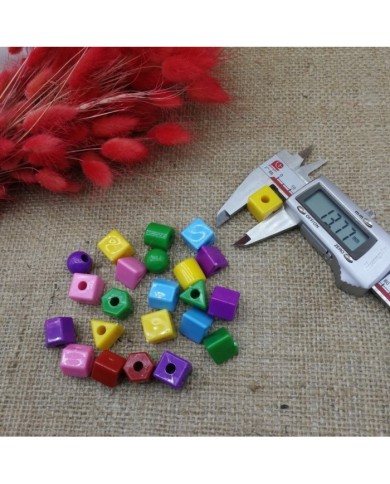 GEOMETRİK BONCUK (14MM) Şekilli Boncuk  - 1000 Gr