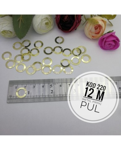 Metal Pirinç Pul - M220  - 12mm  - 1Kg