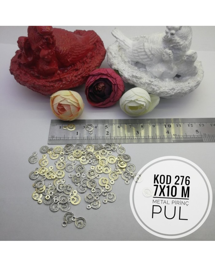 Metal Pirinç Pul - M276 -7x10mm-1Kg