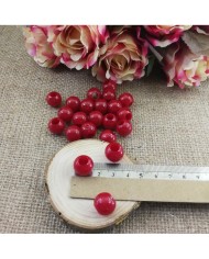 Plastik İnci Boncuk - Bordo 14 mm - 1 Kg