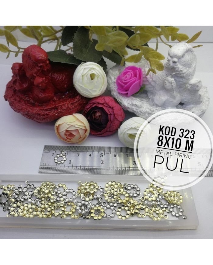 Metal Pirinç Pul - M323 - 8x10mm  1Kg