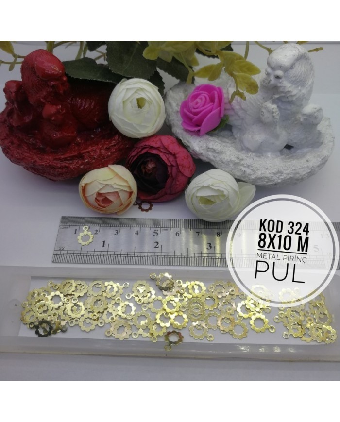 Metal Pirinç Pul - M324 - 8x10mm  1Kg