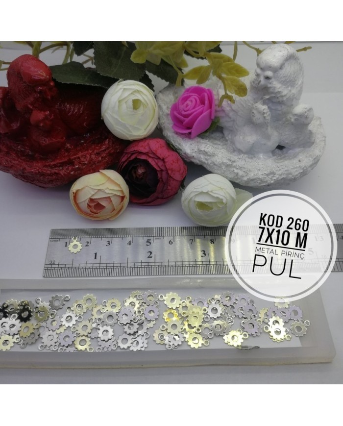 Metal Pirinç Pul - M260 -  7x10mm  1Kg