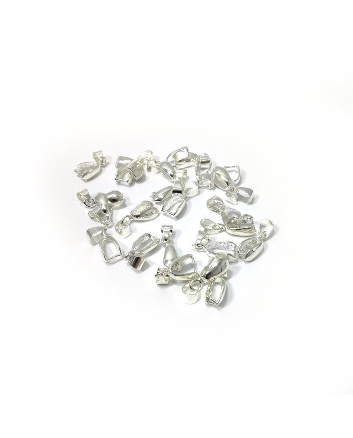 Reçine Epoksi Takı Kıskacı - Gümüş - 6.5 mm - 25 Adet