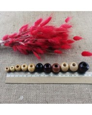 Ahşap Boncuk - 1 kg -No:4 - Kahverengi