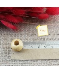 Ahşap Boncuk - 1 kg -No:4 - Kahverengi