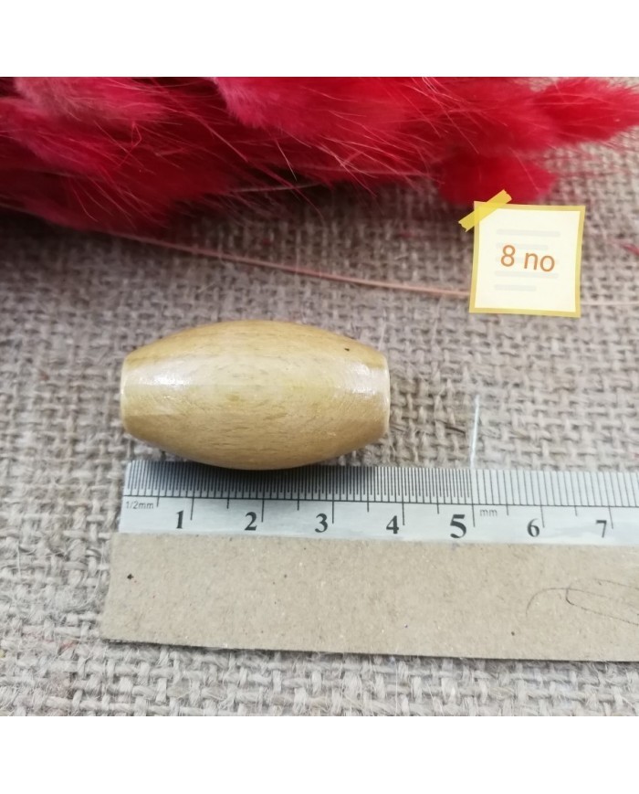 8no - Ahşap Boncuk - 1 Kg -Kahverengi