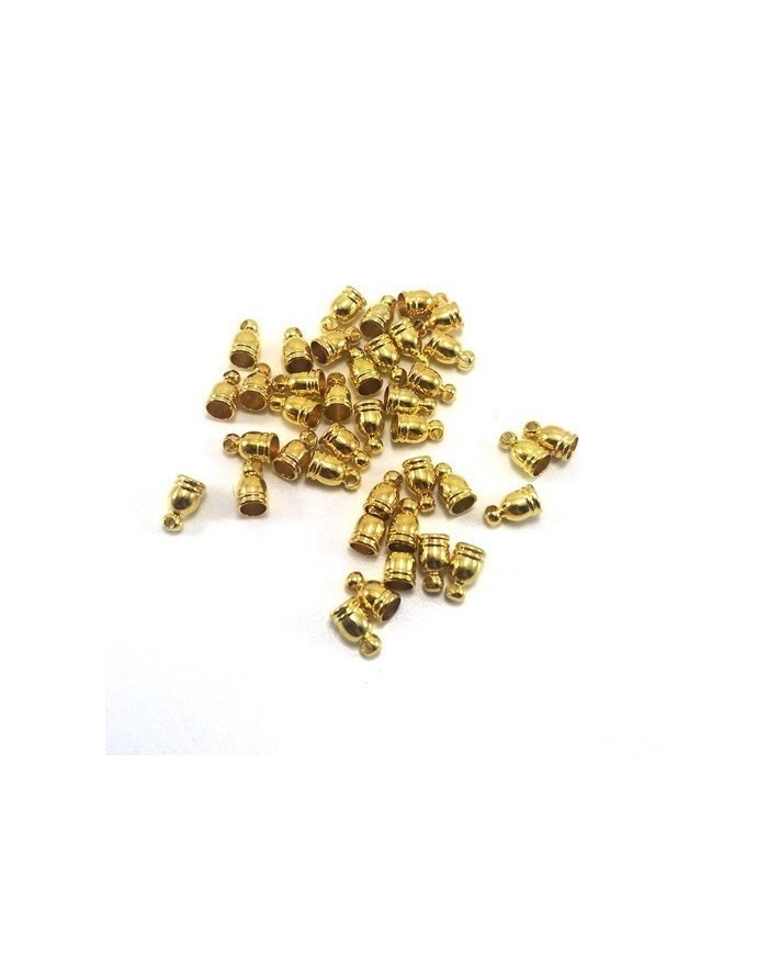 8mm Huni Boncuk Kapak - Gold - 10 Adet
