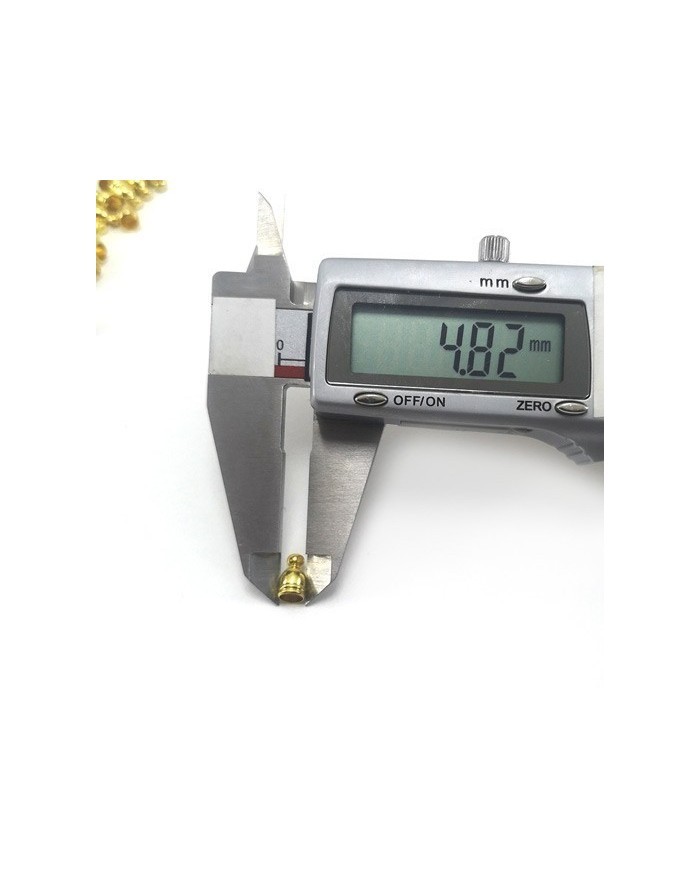 8mm Huni Boncuk Kapak - Gold - 10 Adet